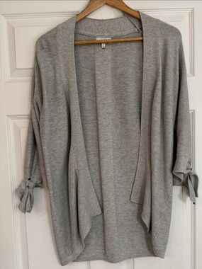 Lucky Brand Open-Front Gray Cardigan Sweater Size S